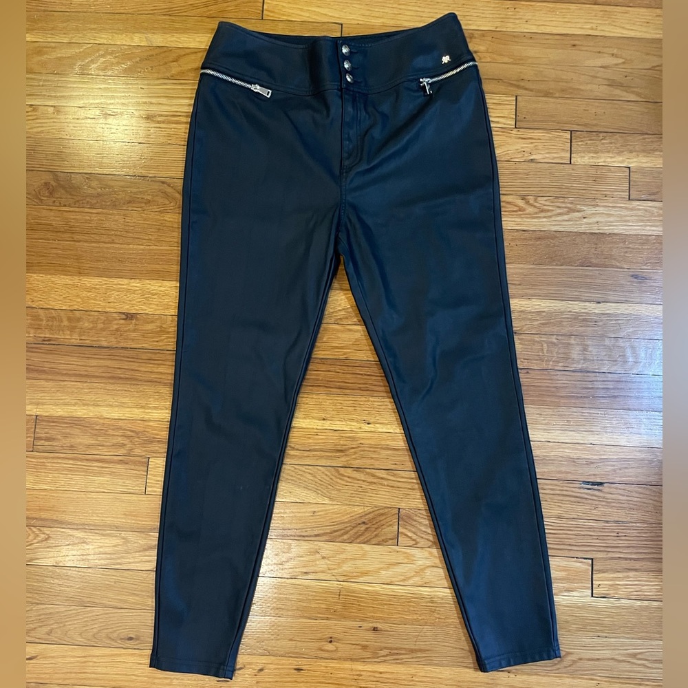 River Island Black Coated Skinny Trouser